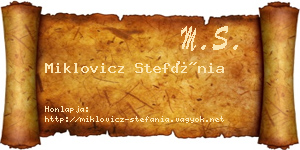 Miklovicz Stefánia névjegykártya